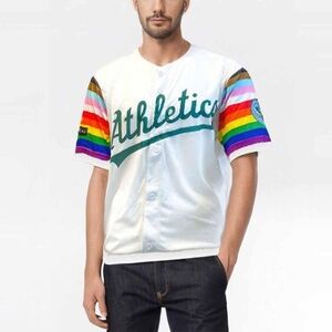 Oakland A's 2024 LGBTQ+ Pride Stadium Giveaway Jersey XL - NEW